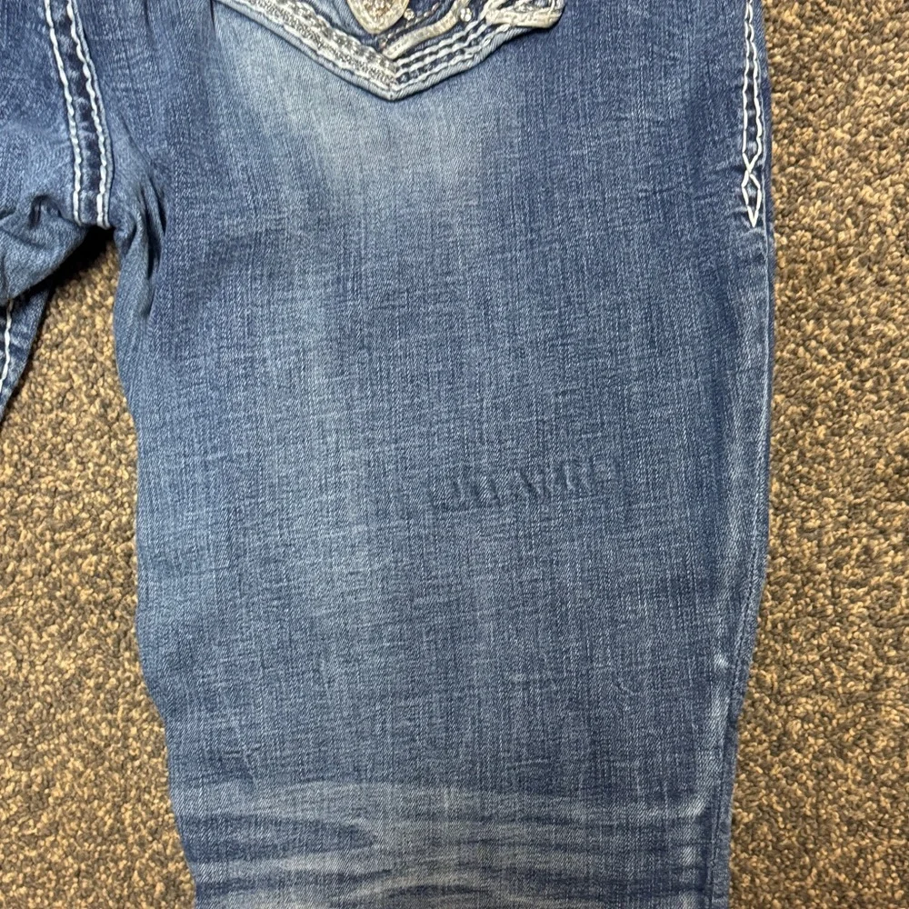Rock Revival Women’s Amberlight Jeans Sequins 36 18 18W Excellent Cond Easy Boot - Picture 3 of 12